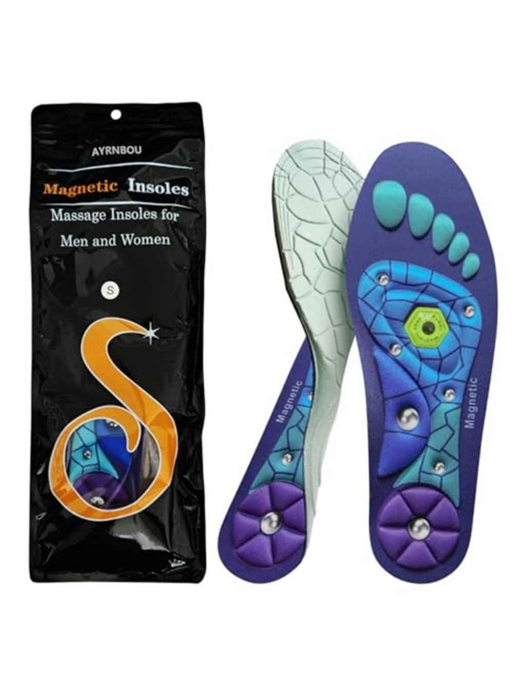 Magnetic Acupressure Insoles, Orthopedic Insoles, Relieve Tired - G